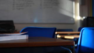 A stock image of a classroom.