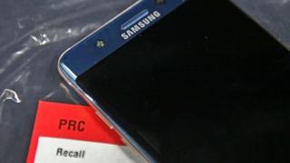 Samsung with recall note