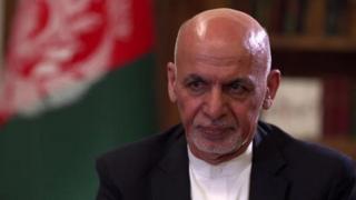 Afghan President Ashraf Ghani told the 鶹Լ that he does not fear a military takeover by the Taliban.