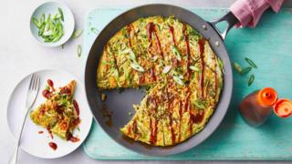 Vegetable noodle pancake
