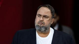 Evangelos Marinakis at Nottingham Forest's Premier League match against Arsenal at the City Ground in January