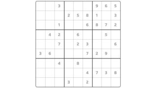 An example of a Medium Sudoku puzzle