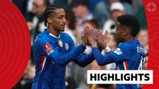 Joao Pedro and Estevao celebrate for Chelsea