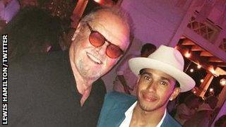 Jack Nicholson and Lewis Hamilton