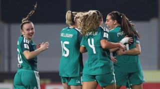 Northern Ireland celebrating