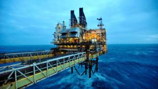 A general view of the BP ETAP (Eastern Trough Area Project) oil platform in the North Sea on February 24, 2014, around 100 miles east of Aberdeen, Scotland.