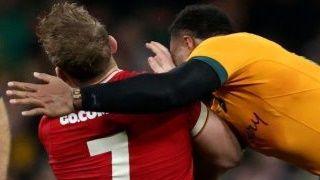 Australia's Samu Kerevi has been suspended for this challenge on Wales' Jac Morgan