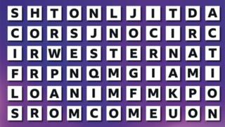 A word search puzzle made of of lots of letters in a title formation.
