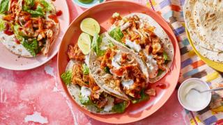 Slow cooker pulled chicken tacos