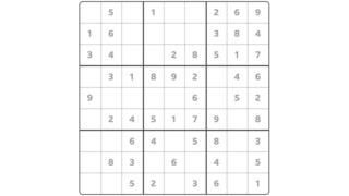 A sudoku puzzle