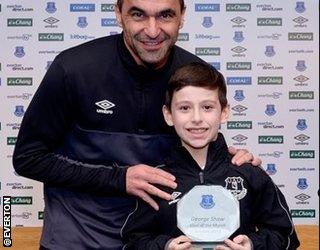 George Shaw with his award