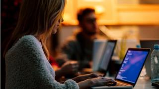 woman at laptop