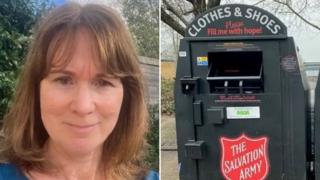 Story contributor Katie Taylor and the Charity Box