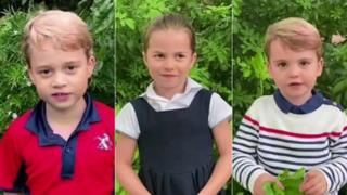 From monkeys to spiders - Prince George, Princess Charlotte and Prince Louis ask about the natural world.