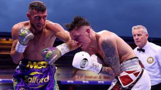 Michael Gomez Jr strikes Lee McGregor
