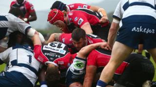 Cornish Pirates players in action