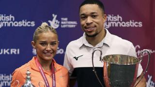 Ruby Evans and Joe Fraser with the trophies