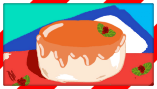 A cake with frosting on