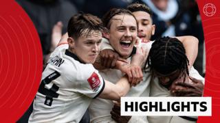 Port Vale's Ben Waine celebrates scoring a goal with team mates during the FA Cup Fifth Round match between Port Vale and Sunderland on March 8, 2026