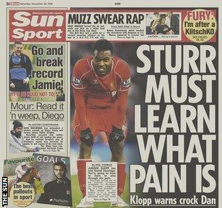 The Sun's Saturday back page