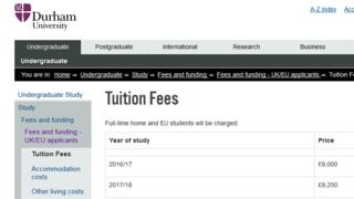 University tuition fees rise to £9,250 for current students - BBC News