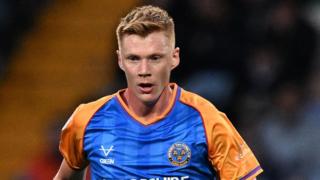 Sam Clucas playing for Shrewsbury Town