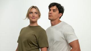 Models wearing t-shirts