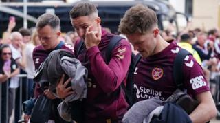 Hearts players return to Tynecastle