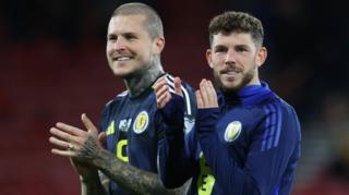 Scotland players Lyndon Dykes and Ryan Christie