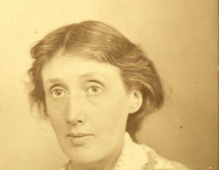 A sepia portrait of the author Virginia Woolf 