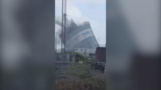 Tata Steel tower demolished