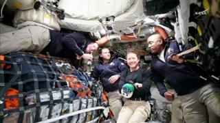 Astronauts in the Artemis rocket