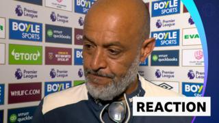 A disappointed Nuno Espirito Santo gives his thoughts after West Ham's relegation from the Premier League is confirmed