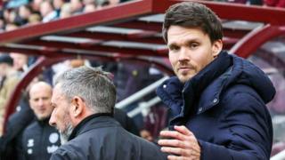 Hearts manager Derek McInnes and Rangers head coach Danny Rohl