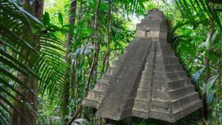 temple on a jungle background