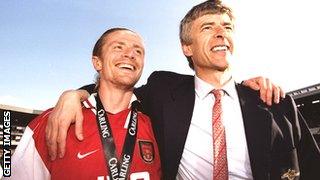 Emmanuel Petit and Arsene Wenger