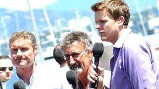 David Coulthard, Eddie Jordan and Jake Humphrey