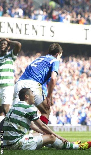 Cha was sent off for Celtic after 29 minutes at Ibrox