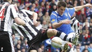 Andrew Little scores for Rangers