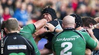 Tempers fray at Firhill in the first half