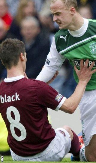 Black clashed with Griffiths during the Scottish Cup final at Hampden