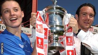 Birmingham celebrate their FA Women's Cup win