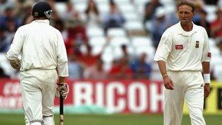 Michael Atherton (left) and Allan Donald