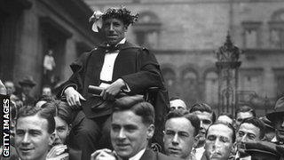 Liddell at Edinburgh University, 1924