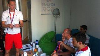 Dan Fox (left) and his team-mates