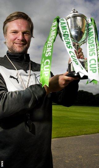 Pressley's young Falkirk side lifted the Ramsdens Cup last season