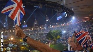 A view from inside London's opening ceremony