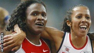 Maria Mutola (left) and Kelly Holmes