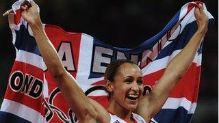 Flying the flag: Golden girl Jessica Ennis lived up to her billing as the face of the Games