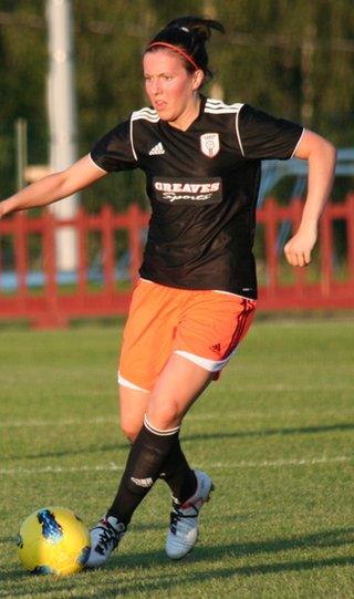 Leanne Crichton in action after coming on as a substitute at the break for Glasgow